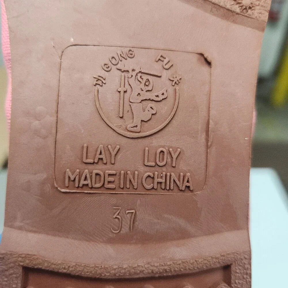 Lay Loy Pink Canvas Dance Shoes Ballet Flats Womens Size 37 European New China